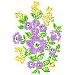 Flowers And Tree Embroidery Design 11